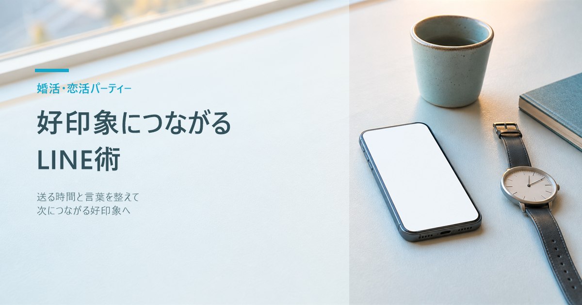 婚活パーティー後のLINEはいつ送る？好印象につながる例文と避けたい送り方